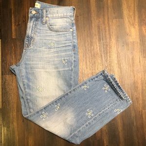 Madewell Daisy-Embroidered Perfect Summer Jean
